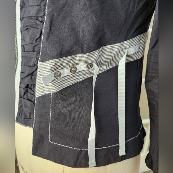 Zip up blazer with funky style details - size L - Picture 4 of 9